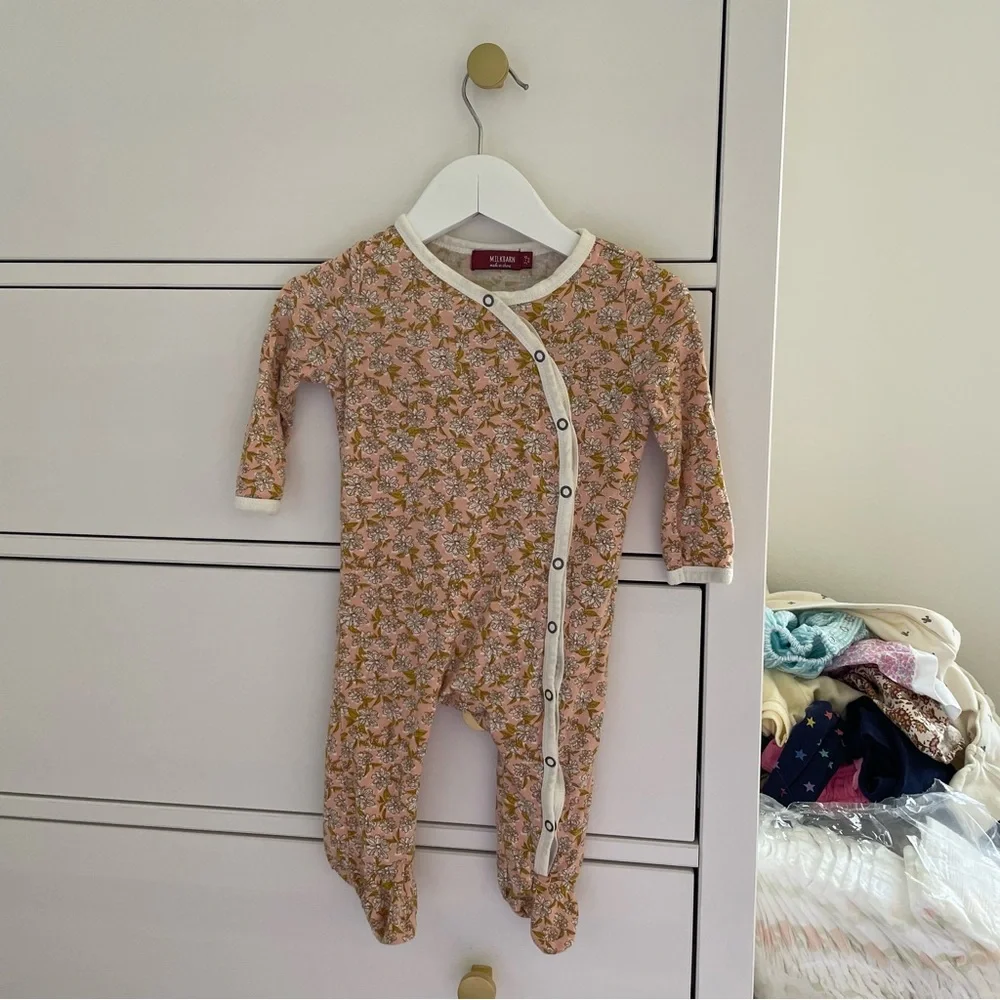 MilkBarn Snap Footie 3-6 Months